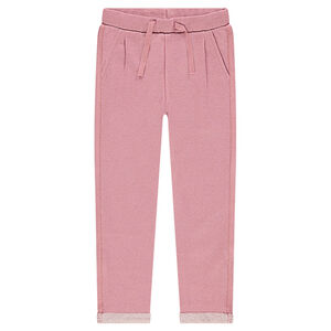 Παιδικά - Παντελόνι φόρμας από μελανζέ φανέλα με μεταλλιζέ ίνες 