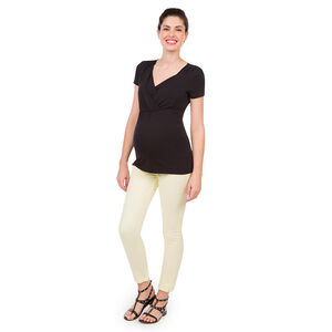 Παντελόνι εγκυμοσύνης σε πιο κοντό μήκος (7/8) με κρουαζέ μέση 