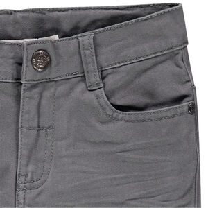 Μονόχρωμο παντελόνι με used όψη και μόνιμες τσακίσεις 