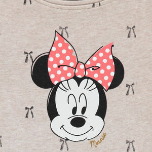 Φόρεμα φανελένιο με σχέδιο με φιόγκους με στάμπα τη Μίνι 