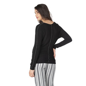 Λεπτό πλεκτό εγκυμοσύνης με γυαλιστερό σιρίτι 