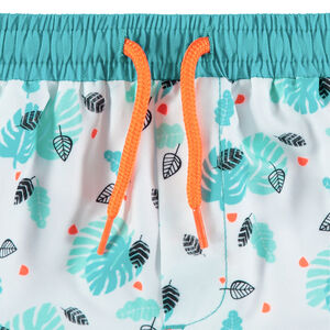 Μαγιό-σορτσάκι με τυπωμένους φοίνικες σε όλη την επιφάνεια 