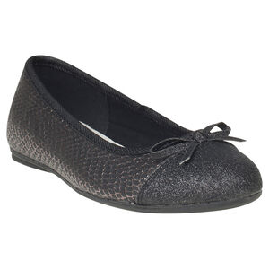 Μπαλαρίνα σε απομίμηση δέρματος κροκό με φιόγκο 