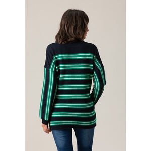 Πουλόβερ εγκυμοσύνης με ρίγες 