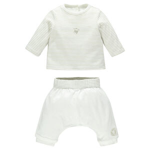 Σετ δύο όψεων κοντομάνικο και παντελόνι με χαμηλό καβάλο  με οργανικό βαμβάκι  