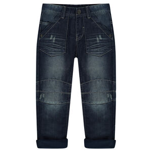 Τζιν με φθαρμένη όψη και επένδυση φλις  