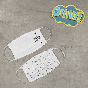 Σετ από 2 παιδικές υφασμάτινες μάσκες AFNOR 