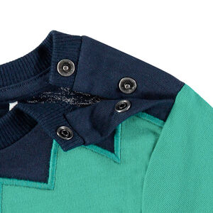 T-shirt manches longues motif crocodile en coton bio 