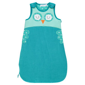 Αμάνικος υπνόσακος από βελούδο και ζέρσεϊ με σχέδιο κουκουβάγια 