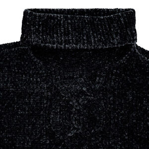 Παιδικά - Σενίλ πλεκτό με λαιμό ζιβάγκο και σχέδιο κοτσίδες 