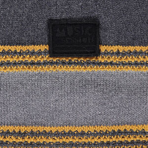 Πλεκτή ζακέτα με ζακάρ ρίγες σε αντίθεση 