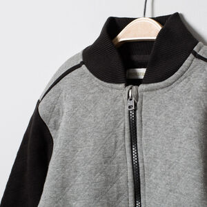 Gilet en molleton effet matelassé bicolore 