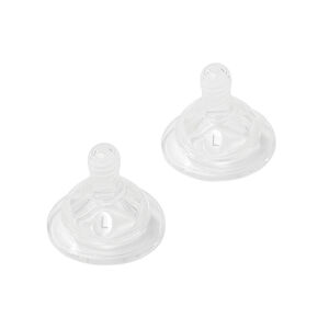 Lot de 2 tétines physiologiques en silicone taille L - 6m+ 