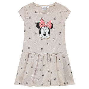Φόρεμα φανελένιο με σχέδιο με φιόγκους με στάμπα τη Μίνι 