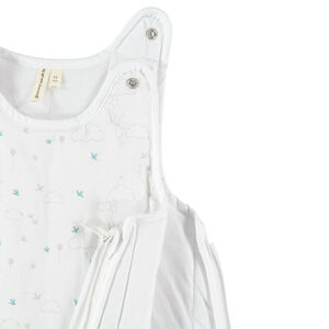 Αμάνικος υπνόσακος με εμπριμέ μοτίβο και μπλε λεπτομέρειες 