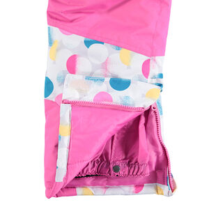 Ροζ παντελόνι του σκι με αφαιρούμενες τιράντες και τσέπες 