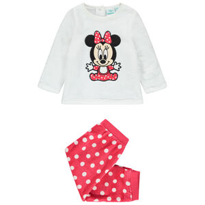 Βελουτέ πιτζάμα με κέντημα Minnie της Disney με πουά μοτίβο 