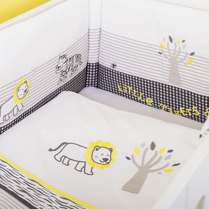 Tour de lit ouatiné avec animaux printés 