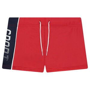 Μαγιό-σορτσάκι με λωρίδα σε αντίθεση στο πλάι 