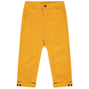 Pantalon en toile surteint à poches passepoilées 