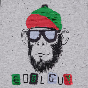 Παιδικά - Μακρυμάνικη μπλούζα με μαϊμού από «μαγικές» πούλιες 