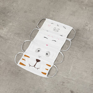 Σετ από 2 παιδικές υφασμάτινες μάσκες AFNOR με σχέδιο μονόκερος 