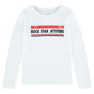 Παιδικά - Μακρυμάνικη μπλούζα από ζέρσεϊ με τυπωμένο μήνυμα 