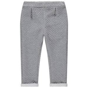 Φαντεζί παντελόνι από φανέλα με λάστιχο στη μέση 