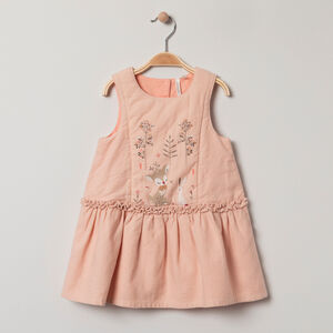 Φόρεμα αμάνικο  με τυπωμένα ζωάκια  και κεντήματα 