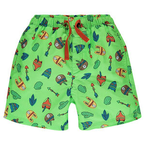 Short de bain avec imprimé fantaisie all-over 