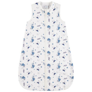 Αμάνικος βαμβακερός υπνόσακος με τυπωμένες αλεπούδες σε όλη την επιφάνεια 