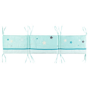 Πάντα κούνιας από ποπλίνα και βελούδο με κεντητά αστέρια 