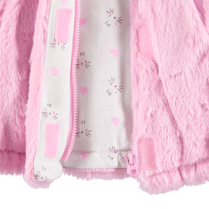 Ζακέτα από sherpa με κουκούλα και ζέρσεϊ επένδυση  