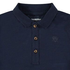 Μακρυμάνικο πόλο από ζέρσεϊ slub ύφασμα με τυπωμένο λογότυπο 