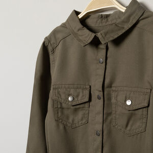 Φόρεμα -πουκάμισο μακρυμάνικο με αφαιρούμενη πλεκτή ζώνη  