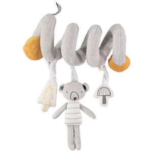 Spirale d'activités en velours avec peluches à suspendre 