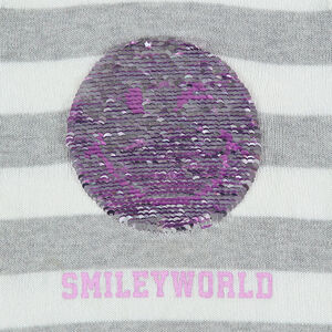 Ριγέ πλεκτό με μοτίβο ©Smiley από μαγικές πούλιες 