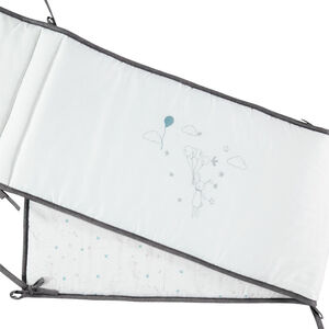 Βαμβακερή πάντα κούνιας με φιογκάκια και εμπριμέ πίσω πλευρά 