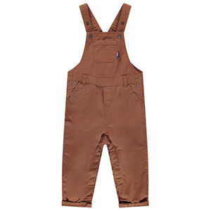 Salopette en toile doublée jersey à poches 