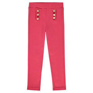 Legging en milano avec boutons fantaisie 