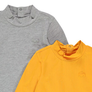 Lot de 2 sous-pulls en coton bio col cheminée 