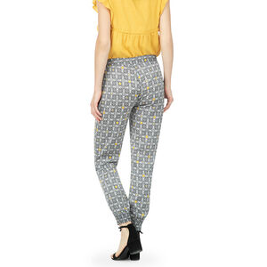 Παντελόνι εγκυμοσύνης από κρεπ με γραφικό μοτίβο σε όλη την επιφάνεια 