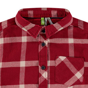 Μακρυμάνικο πουκάμισο με καρό από φανέλα 