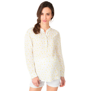 Τουνίκ εγκυμοσύνης με κίτρινο πουά μοτίβο 