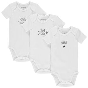 Σέτ bodies 3 τμχ κοντομάνικα με τυπωμένο μήνυμα 