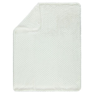 Πουά κουβερτούλα από συνθετική γούνα sherpa  