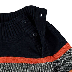 Pull en tricot à rayures contrastées 