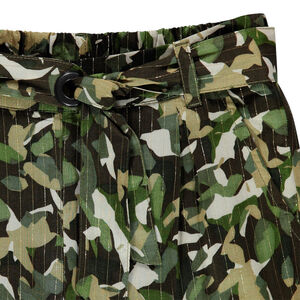 Παντελόνι φαρδύ με λεπτές φαντεζί ρίγες  