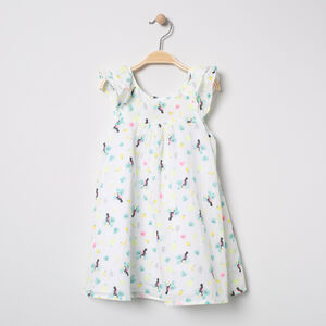 Φόρεμα με μανίκια εμπριμέ  