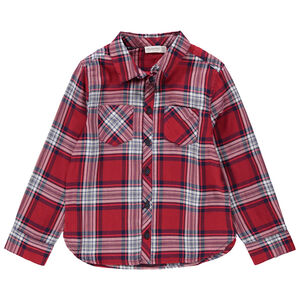 Μακρυμάνικο πουκάμισο με μεγάλα καρό σε αντίθεση 